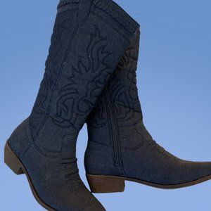 Darling Denim Boots: Like New